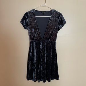 TIMING Blue Velvet Dress Size M